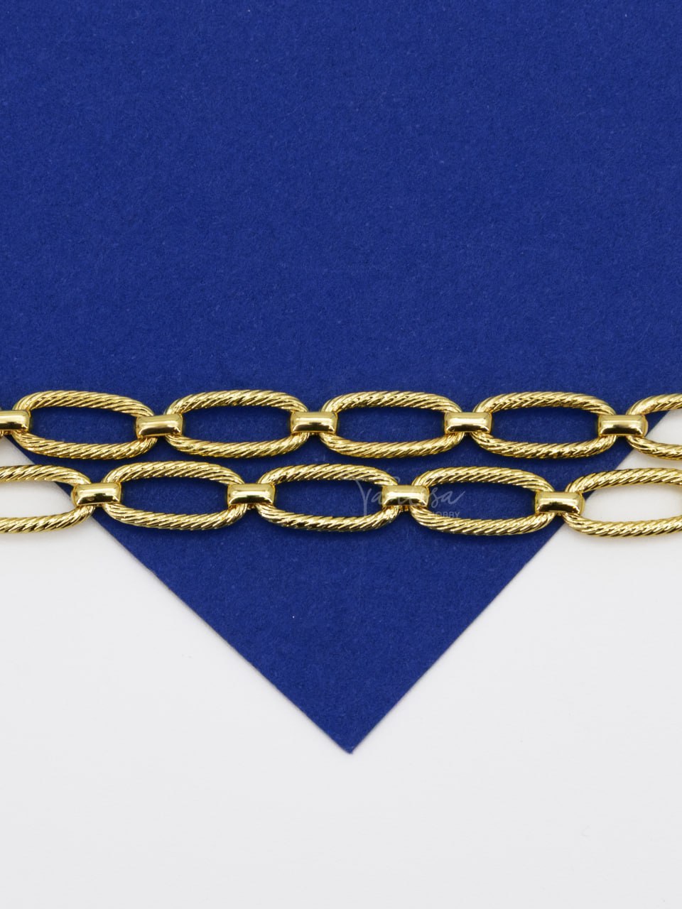 Цепочка витые овалы, 15х6мм, позолота, 50СМ, СН060