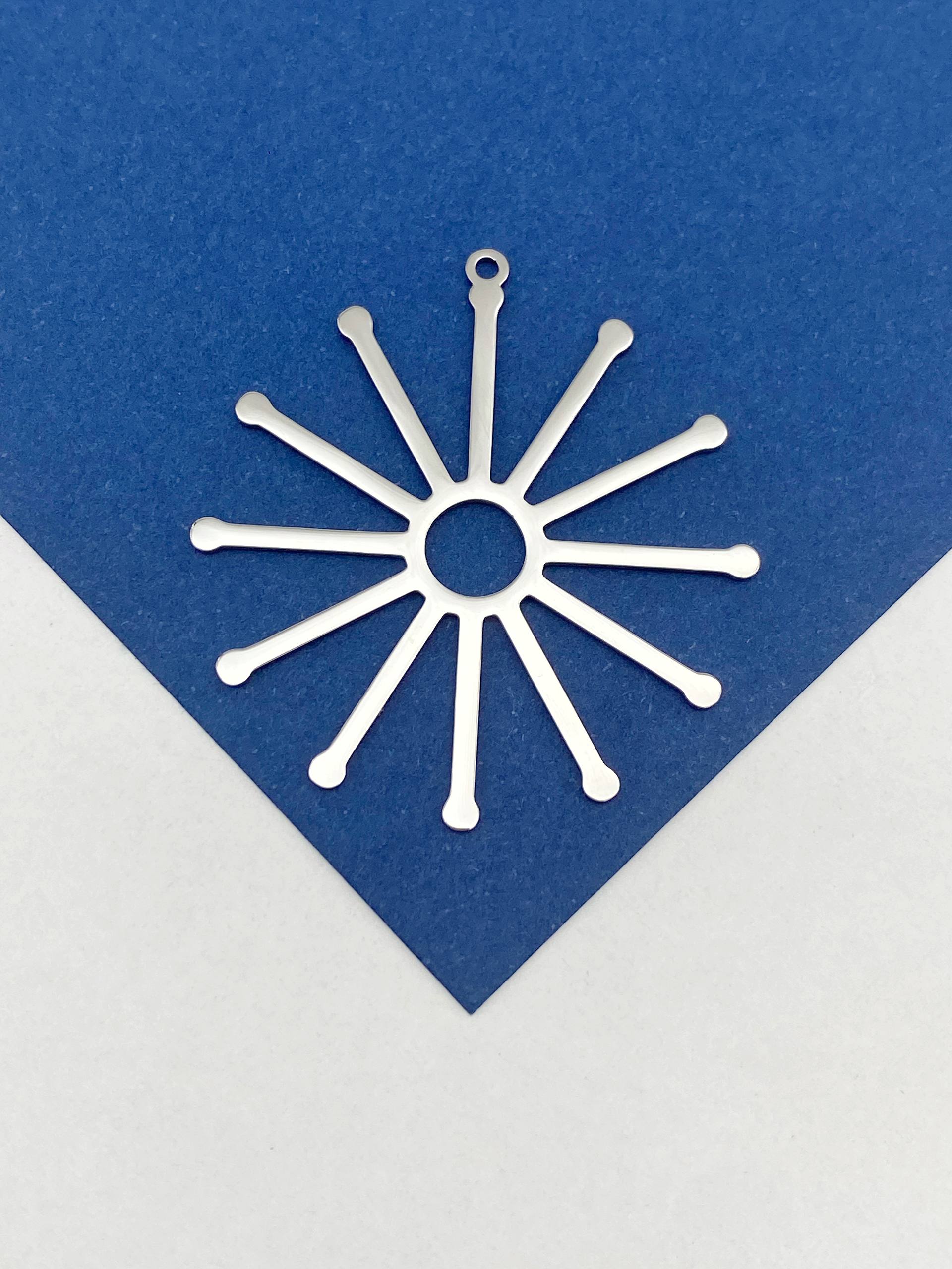 Подвеска основа для Мандалы, 12 лучей, 40мм, сталь, МАН008