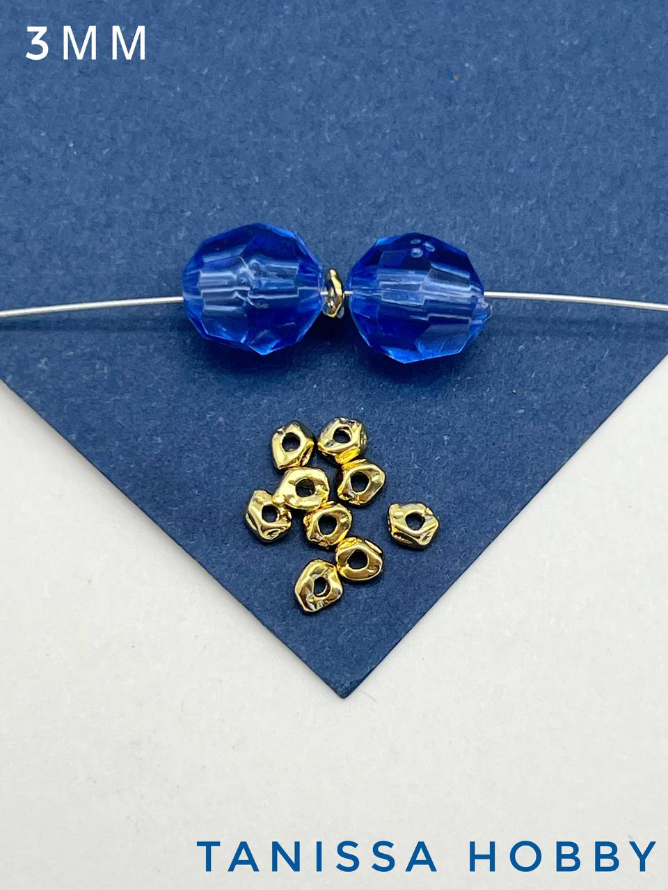 Разделители для бусин, фриформ, 3мм, позолота, 10шт, Р722