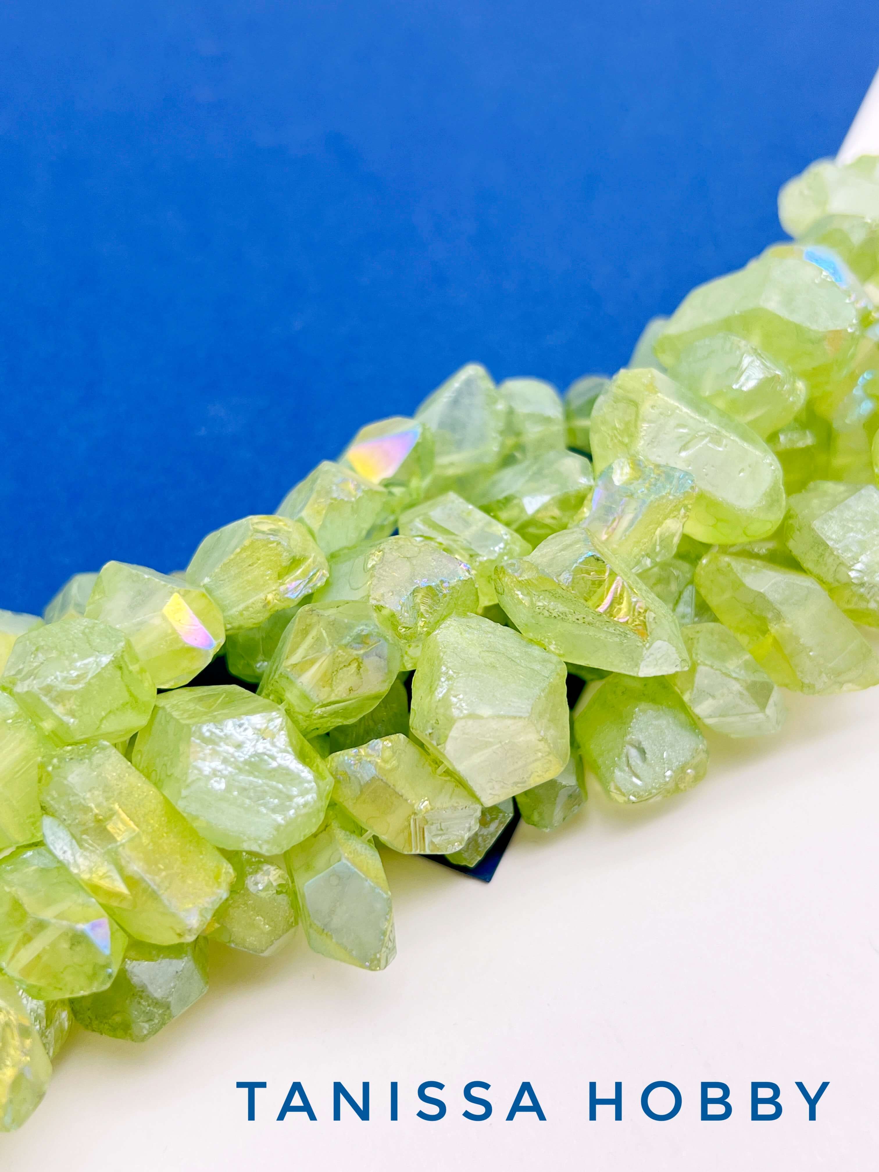 Зеленый кварц необработанный, бусина, ШТУКА, Б310