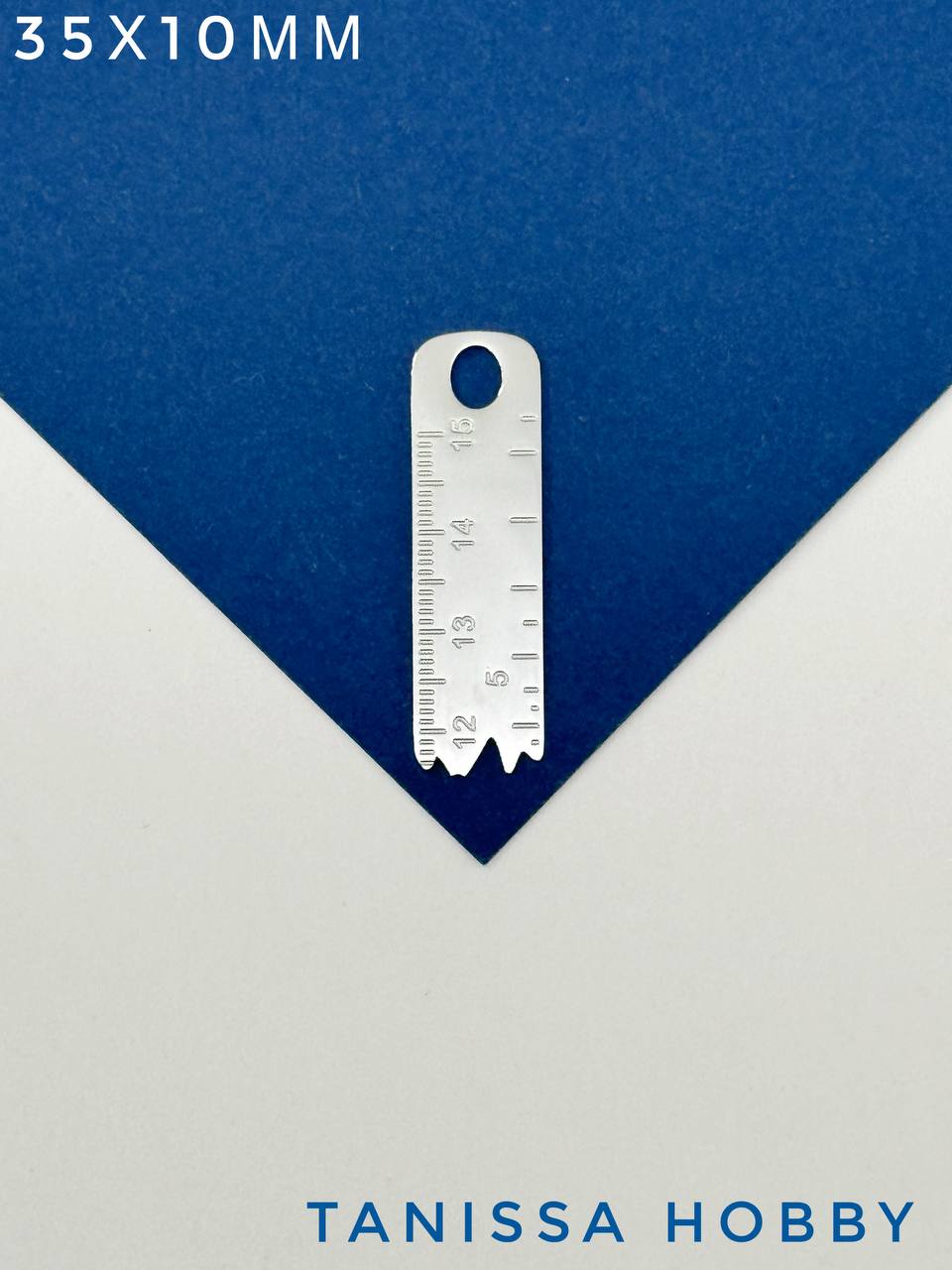 Подвеска линейка сантиметр, 35х10мм, сталь, Ч805