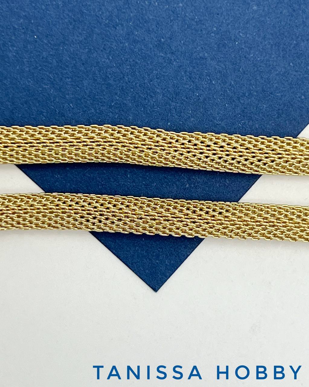 Цепочка шнур жгут 5мм, позолота, 10СМ, СН112