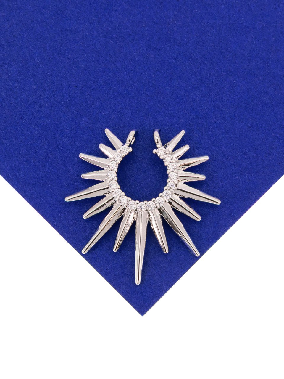 Подвеска коннектор лучи солнце, 23мм, родий, Ю215