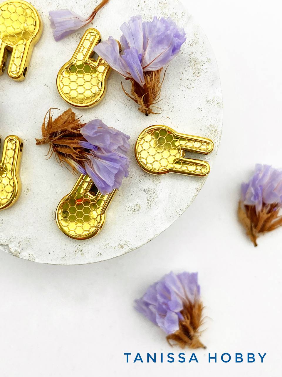 Подвеска разделительная бусина заяц, позолота, А111