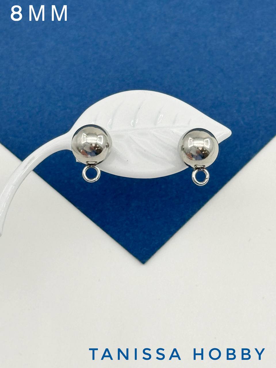 Швензы пусеты шарик 8мм, сталь, Ч917