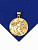 Подвеска луна месяц с фианитами, позолота, С231