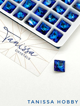 Кристалл квадрат Square, Bermuda Blue, 6мм, Tanissa Crystals, СТ329