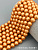 Жемчуг Майорка, оранжевый, Matte Orange, 10мм, нить, МА298