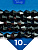 Хрусталь Биконусы 10мм, черный, нить, Х189